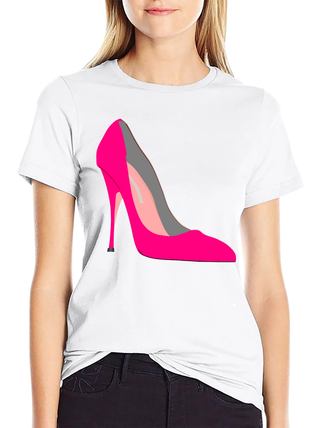 Hot Pink High Heel Graphic Tee