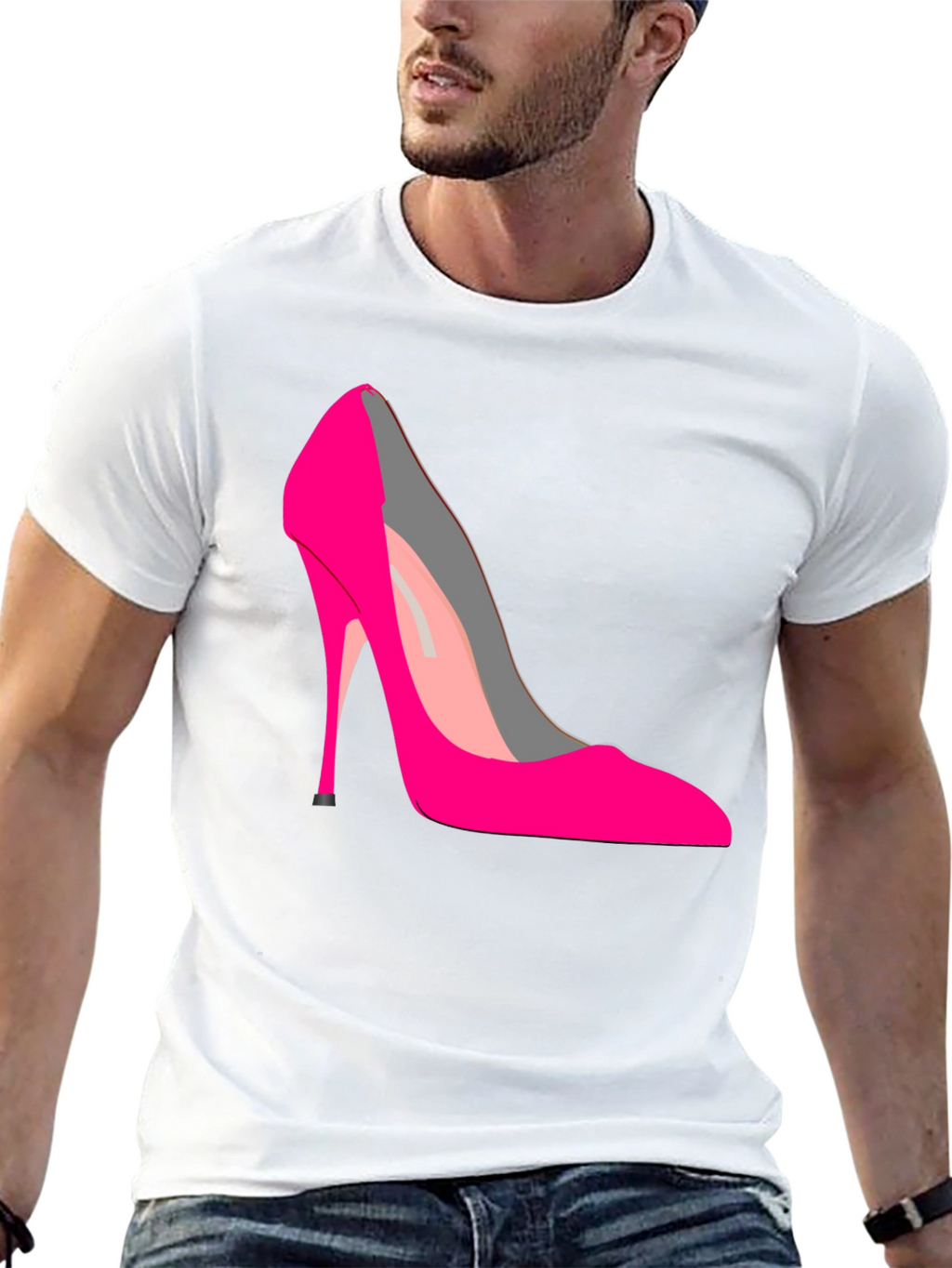 Hot Pink High Heel Graphic Tee