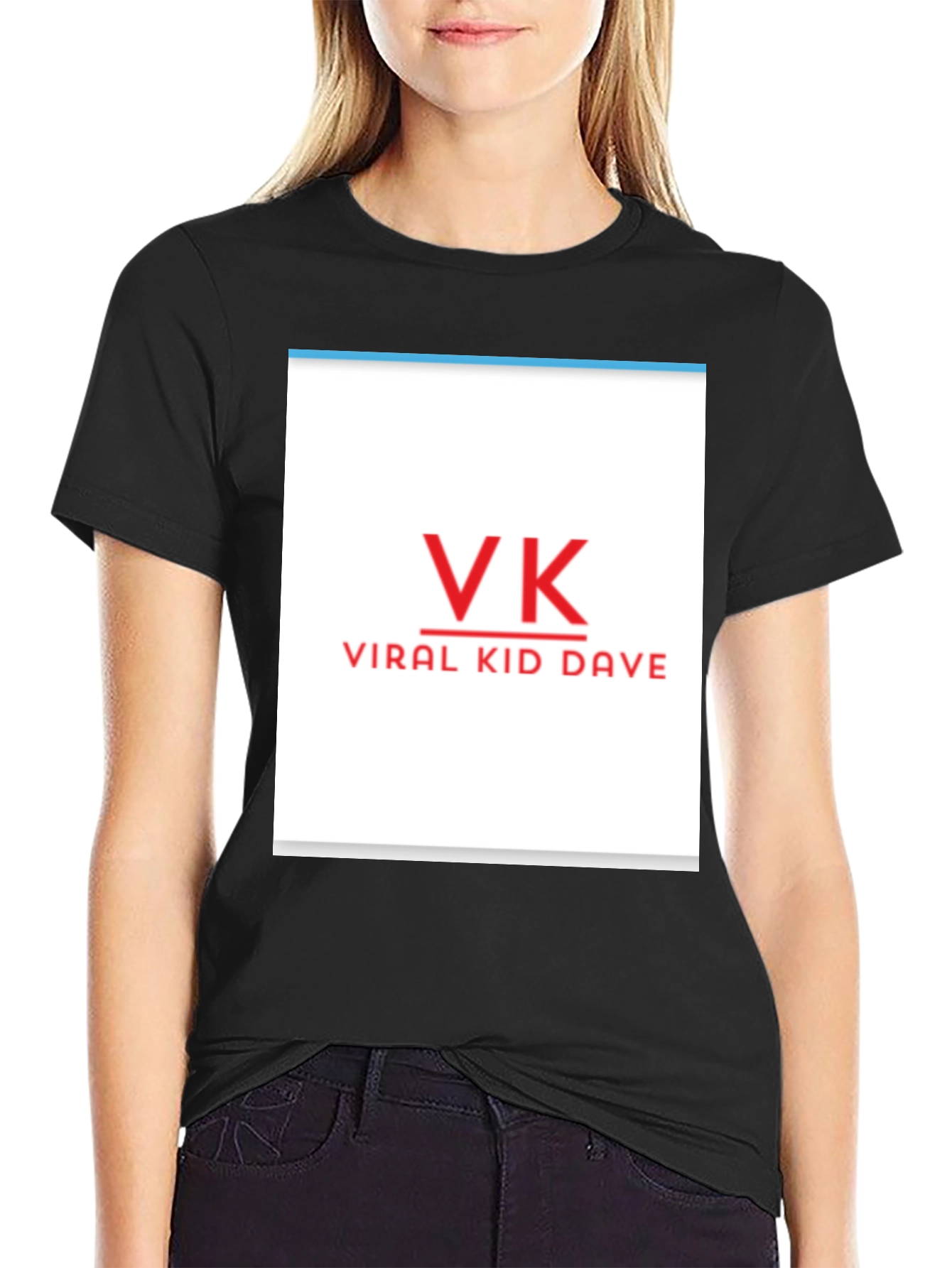Viral Kid Dave VK Black T-Shirt