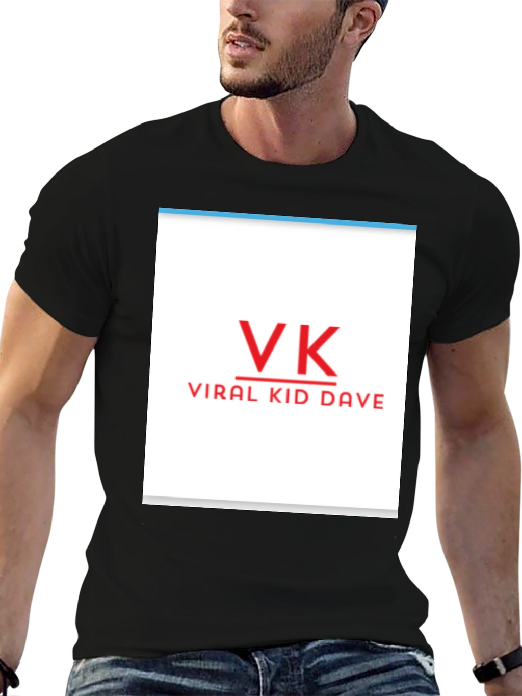 Viral Kid Dave VK Black T-Shirt
