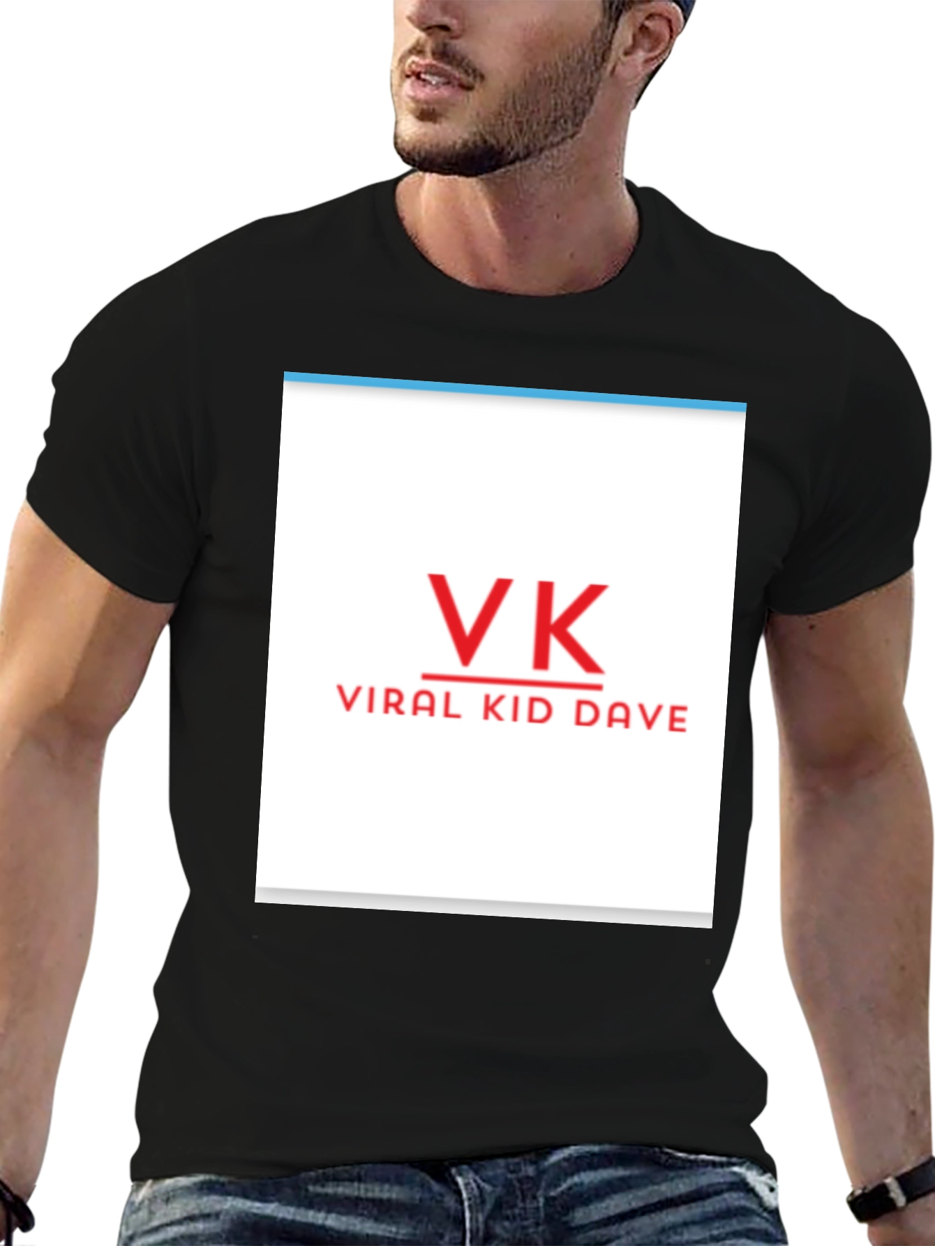 Viral Kid Dave VK Black T-Shirt