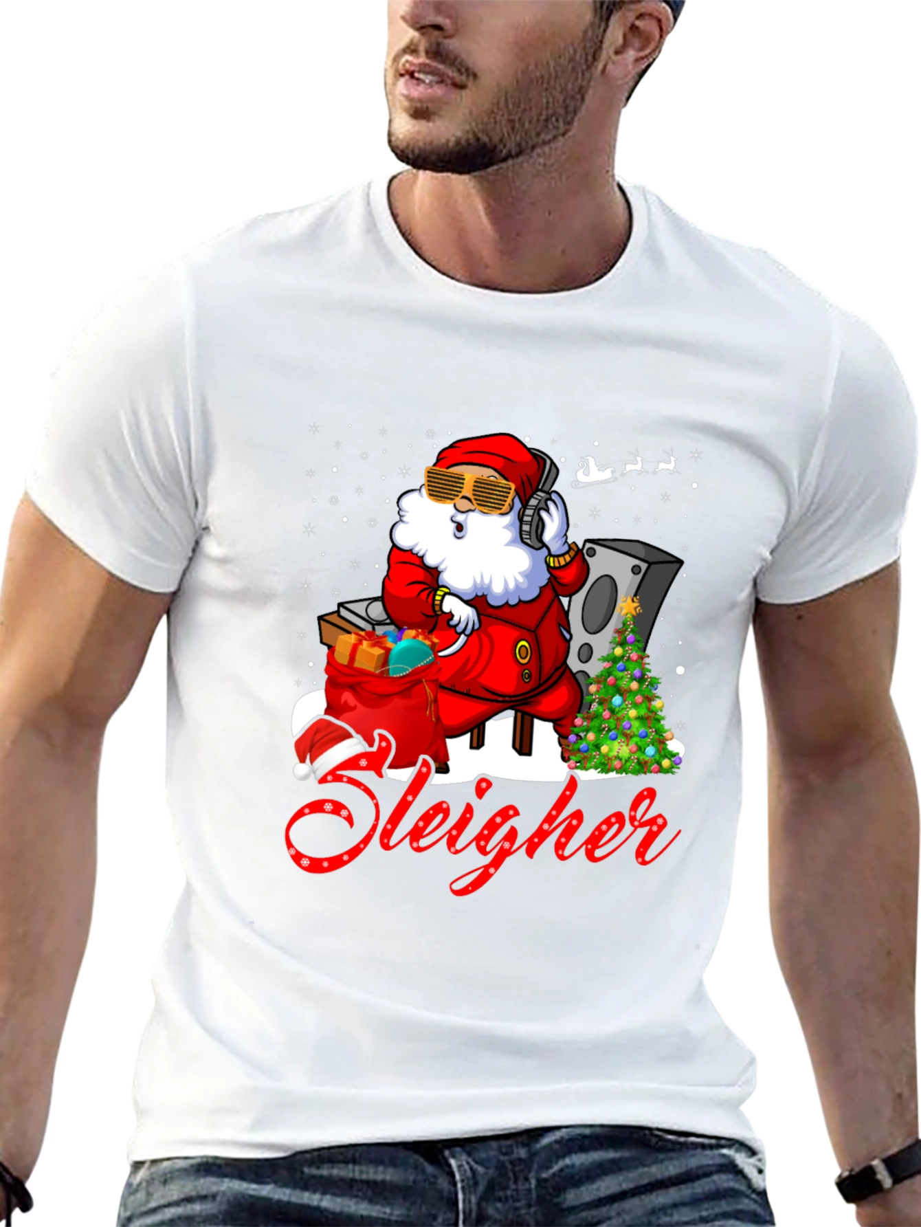 DJ Santa Sleigher Graphic T-Shirt