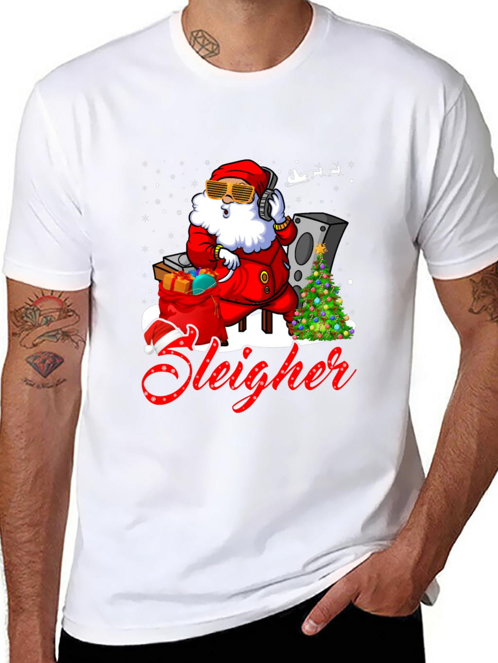 DJ Santa Sleigher Graphic T-Shirt