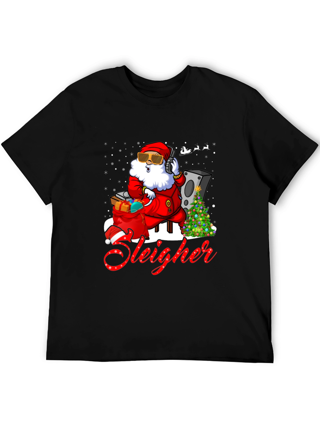 DJ Santa Sleigher Graphic T-Shirt