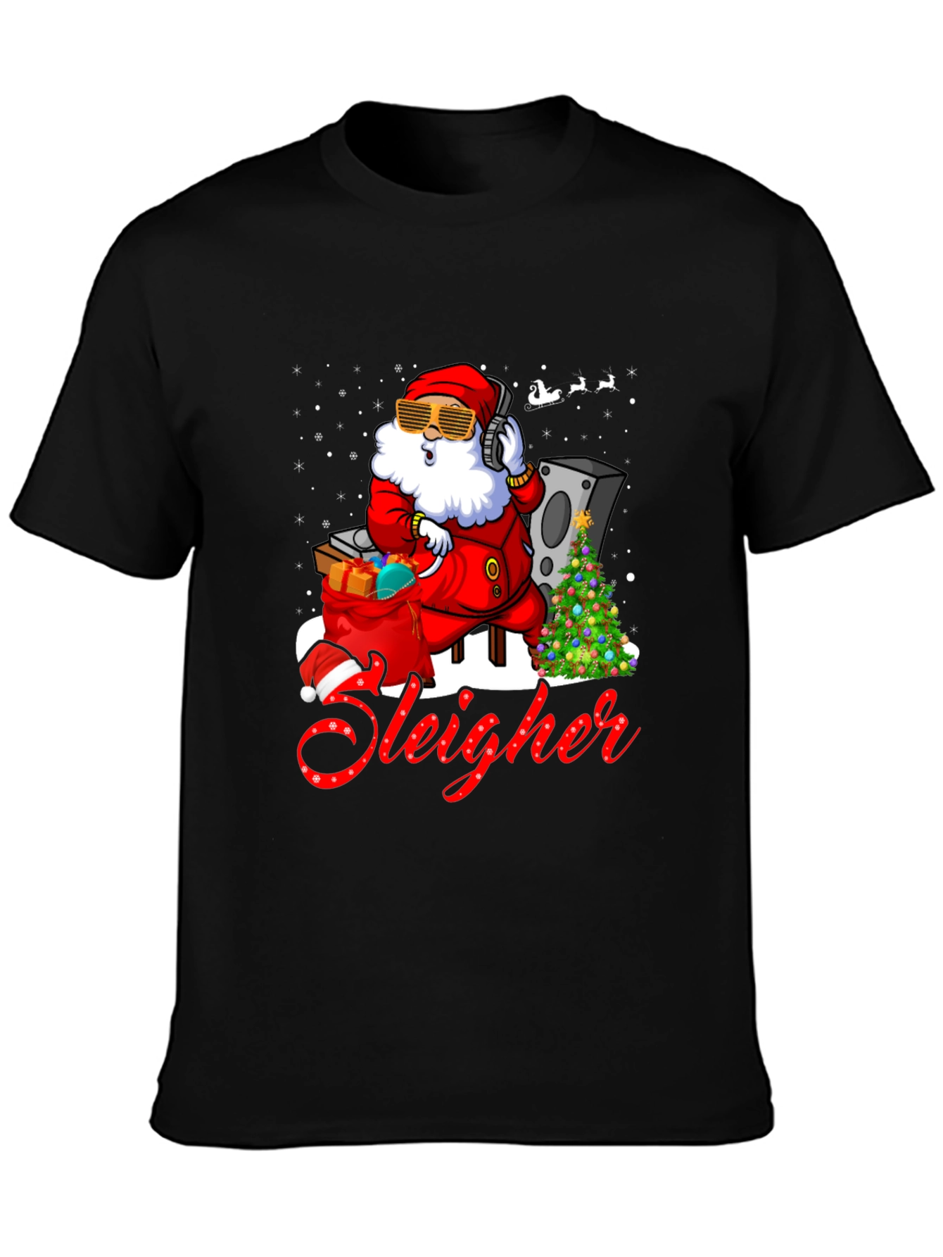 DJ Santa Sleigher Graphic T-Shirt