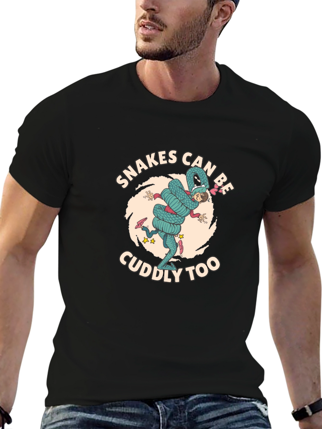 Snakes Can Be Cuddly Too Graphic T-Shirt