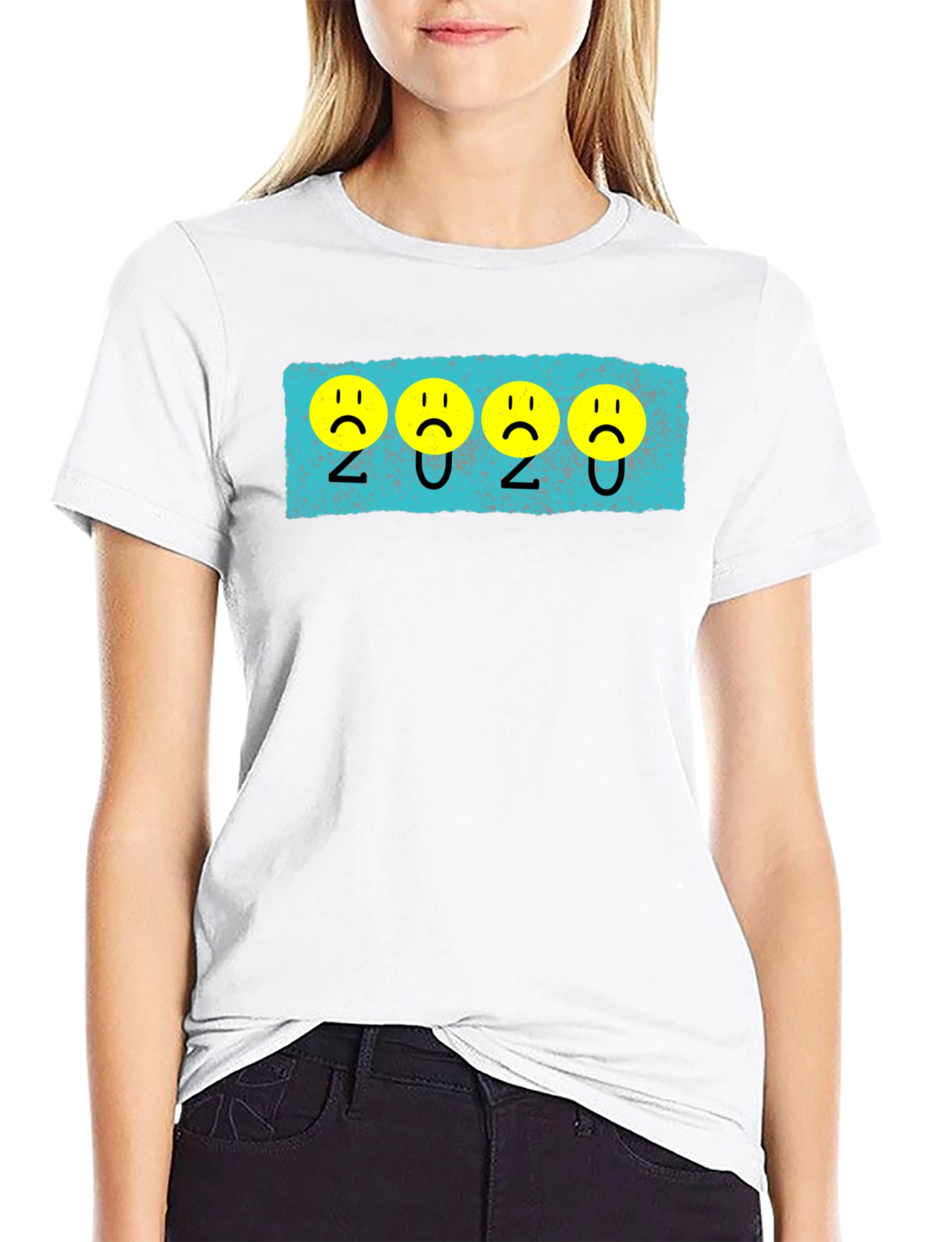 2020 Sad Faces Black Tee