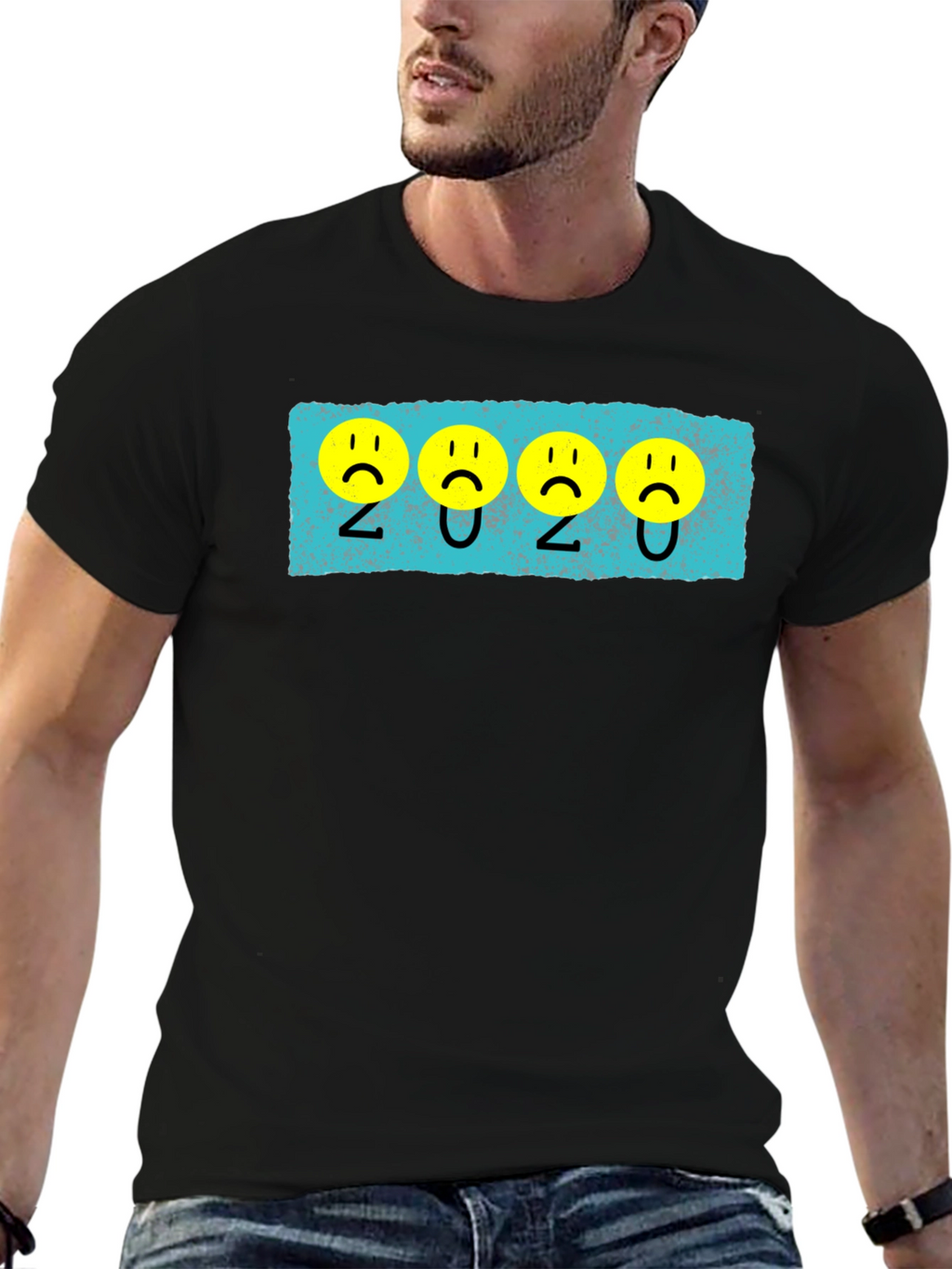 2020 Sad Faces Black Tee