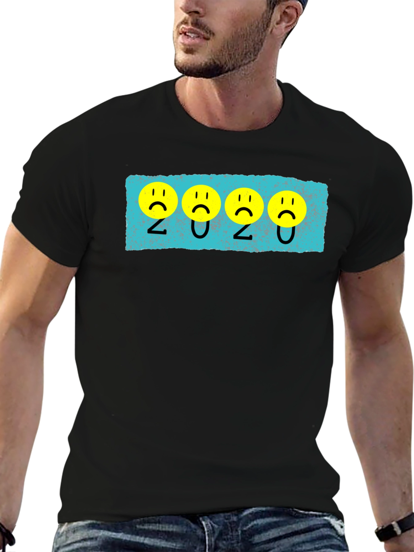 2020 Sad Faces Black Tee