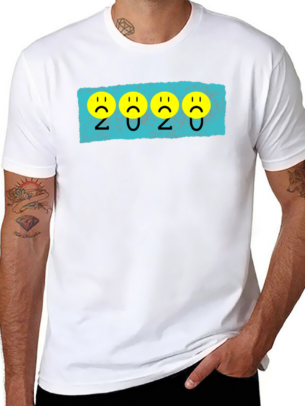 2020 Sad Faces Black Tee