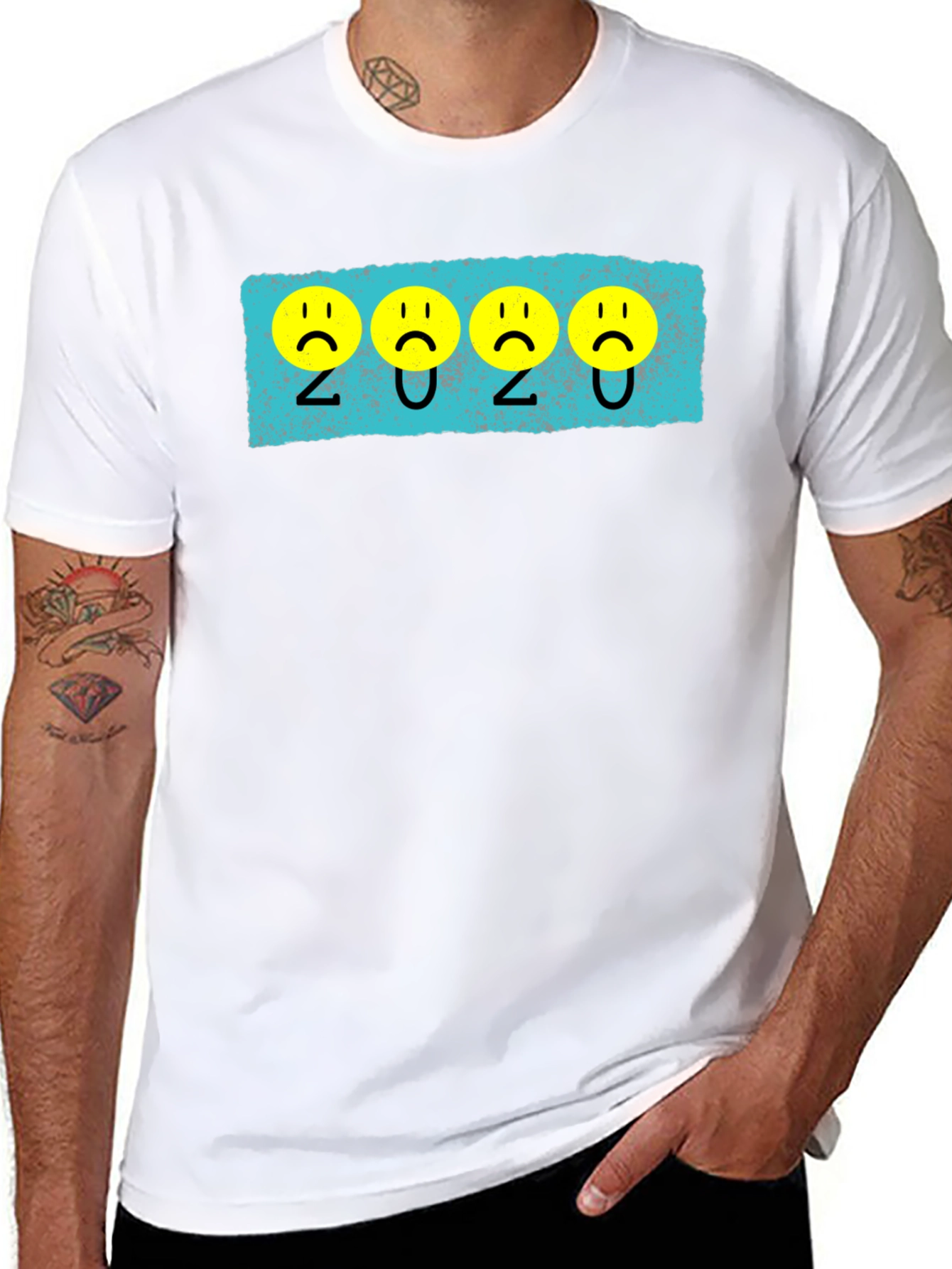 2020 Sad Faces Black Tee