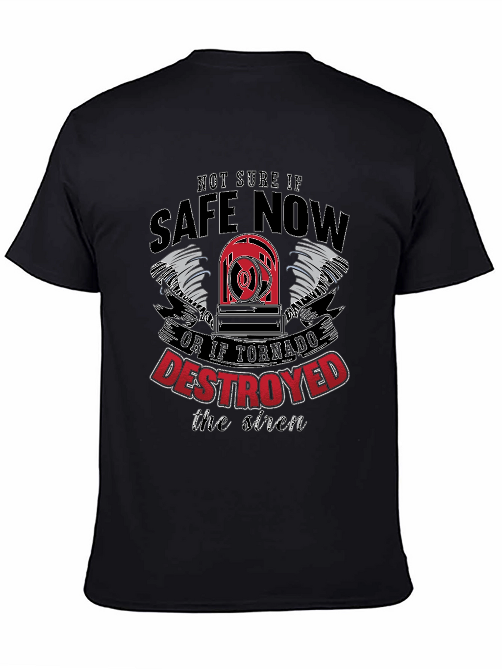 Safe Now Tornado Siren Graphic T-Shirt