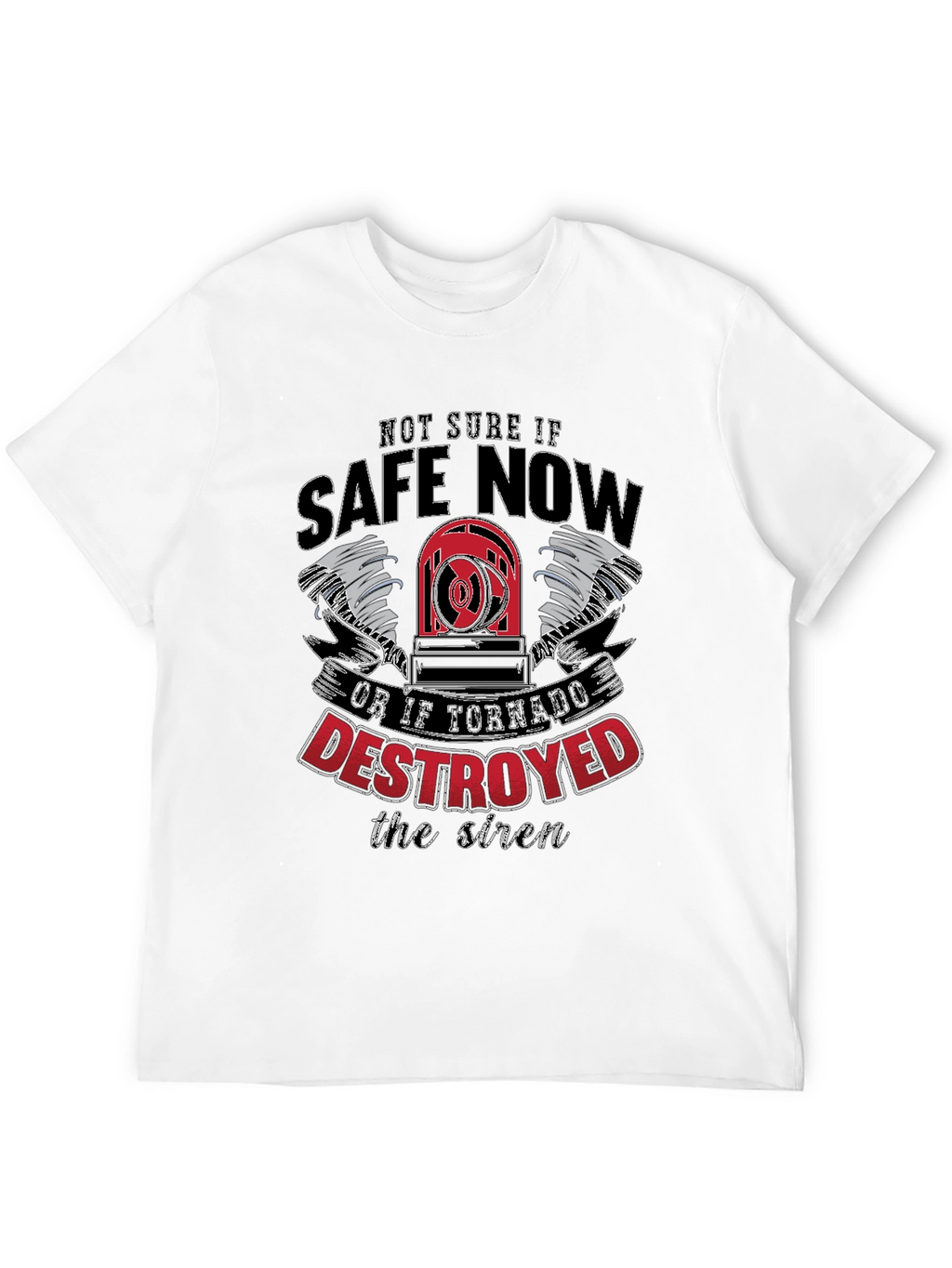 Safe Now Tornado Siren Graphic T-Shirt