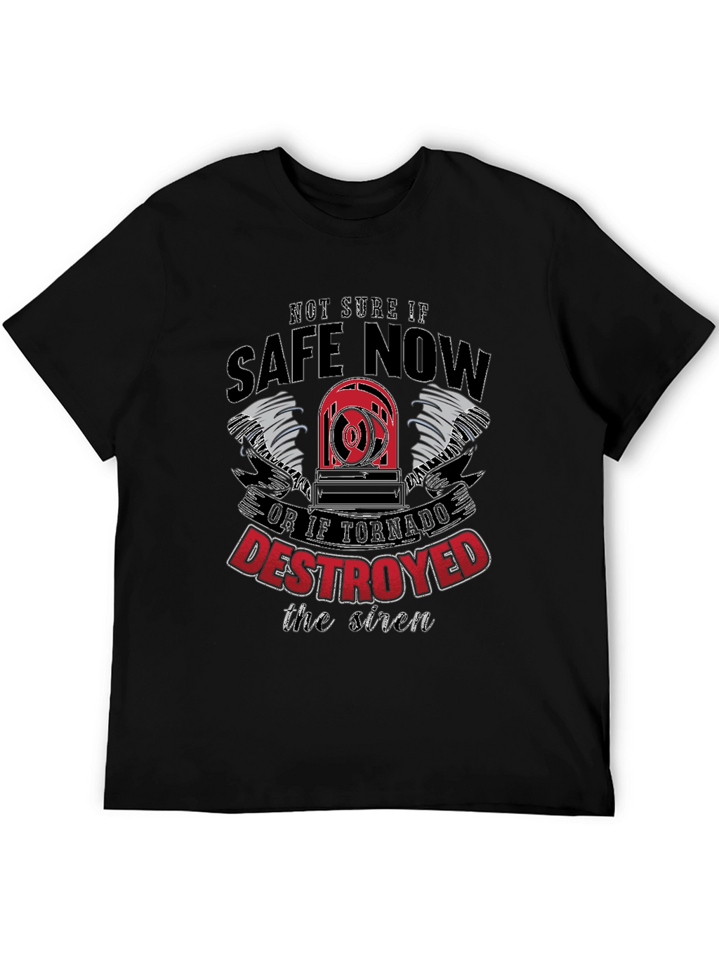 Safe Now Tornado Siren Graphic T-Shirt