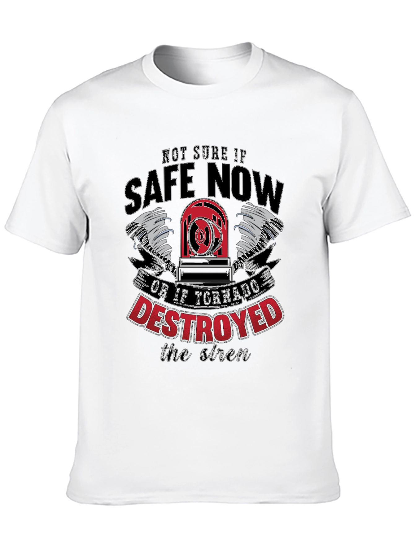 Safe Now Tornado Siren Graphic T-Shirt