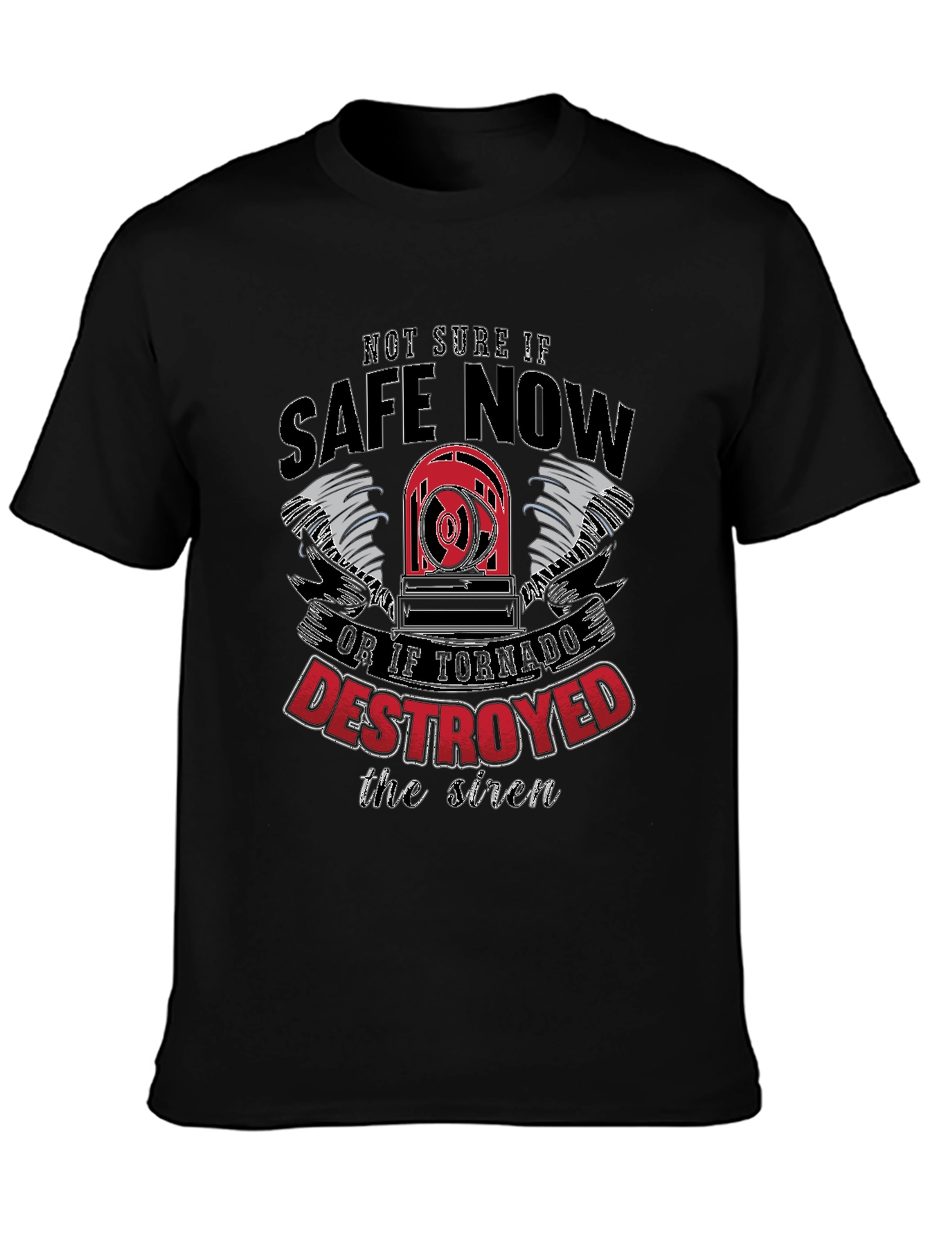 Safe Now Tornado Siren Graphic T-Shirt