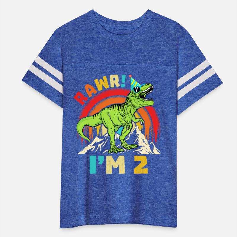 2nd Birthday Dinosaur T Rex Rawr I'm 2 Boys