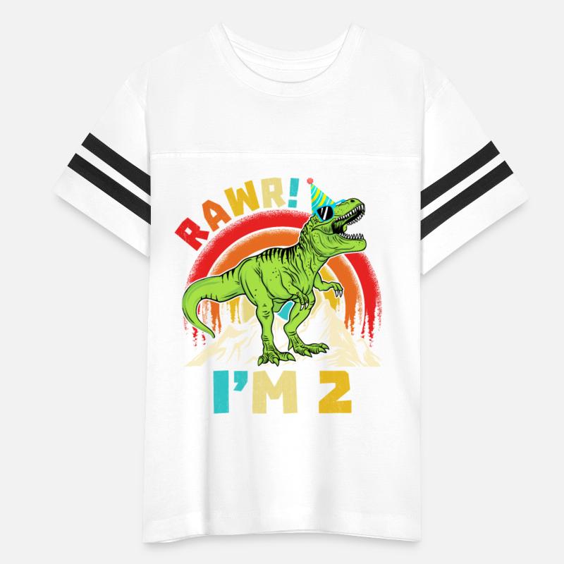 2nd Birthday Dinosaur T Rex Rawr I'm 2 Boys