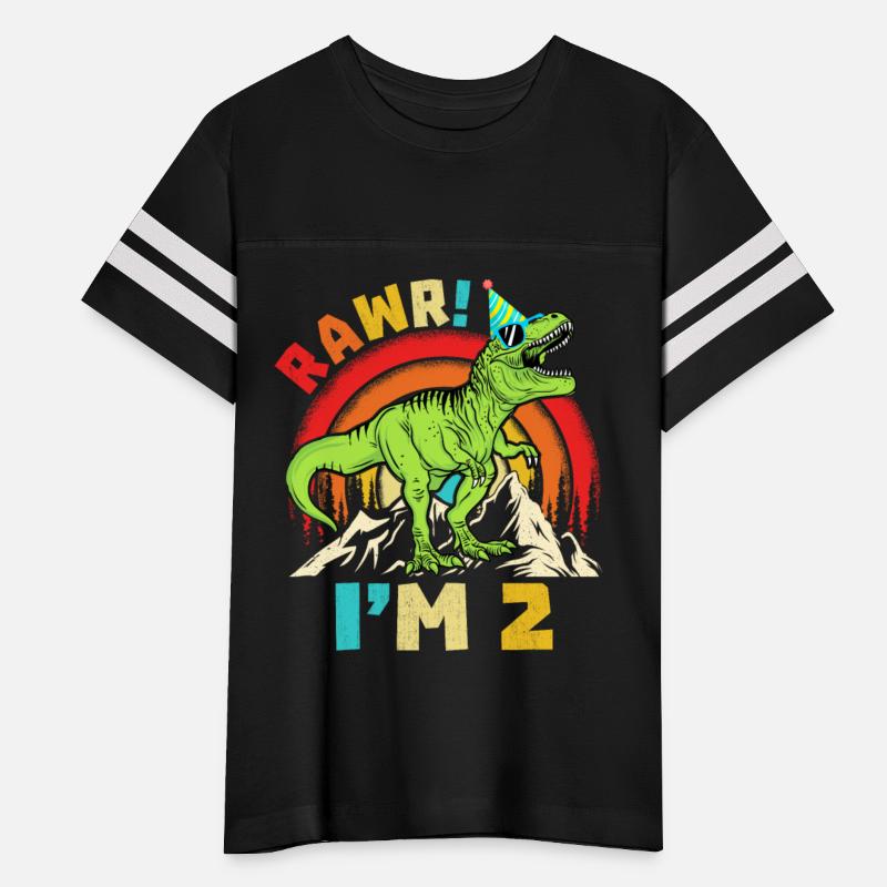 2nd Birthday Dinosaur T Rex Rawr I'm 2 Boys
