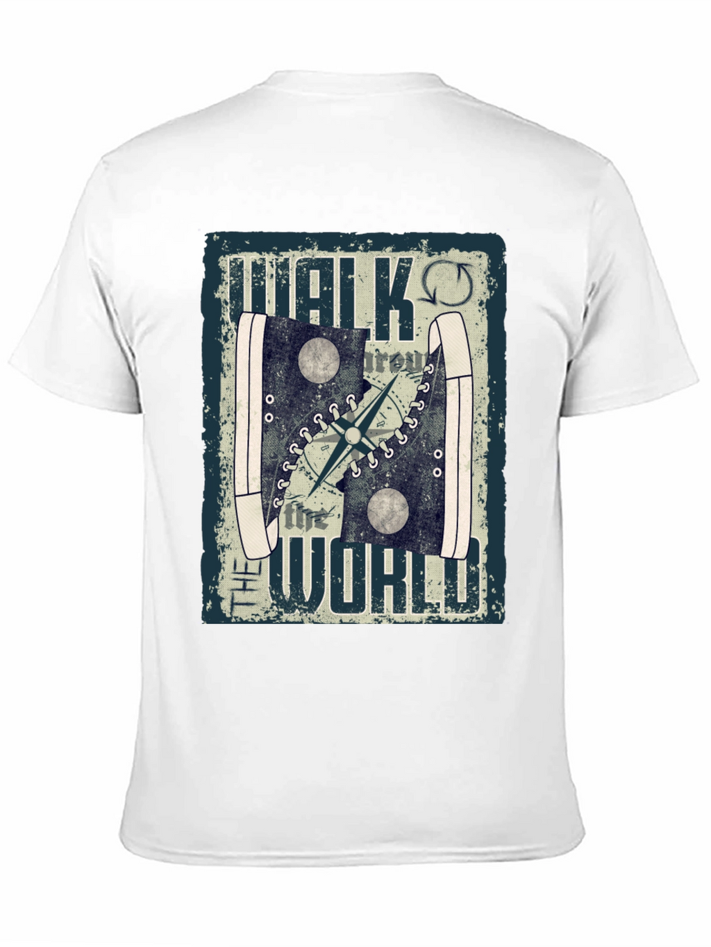 Walk the World T-Shirt Travel Compass Design
