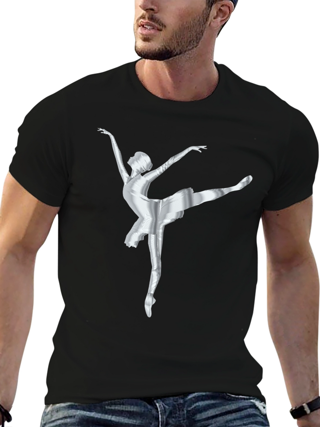 Ballerina Graphic Tee - Stylish Dancer T-Shirt