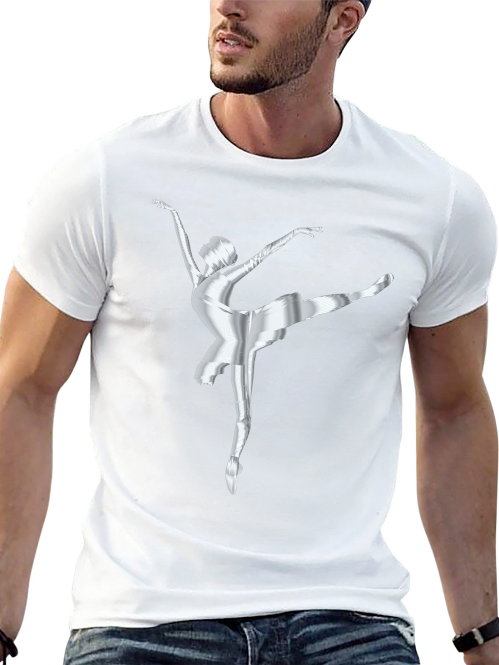 Ballerina Graphic Tee - Stylish Dancer T-Shirt