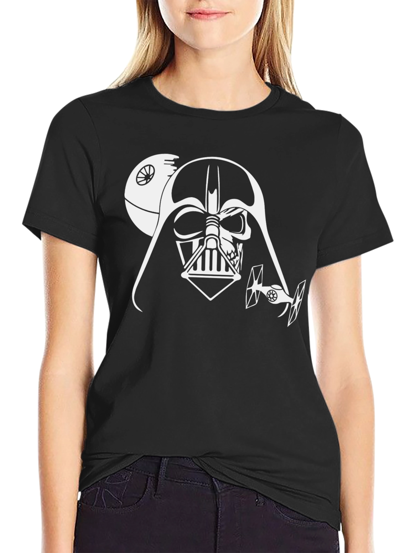 Darth Vader Graphic Tee - Black Cotton Blend