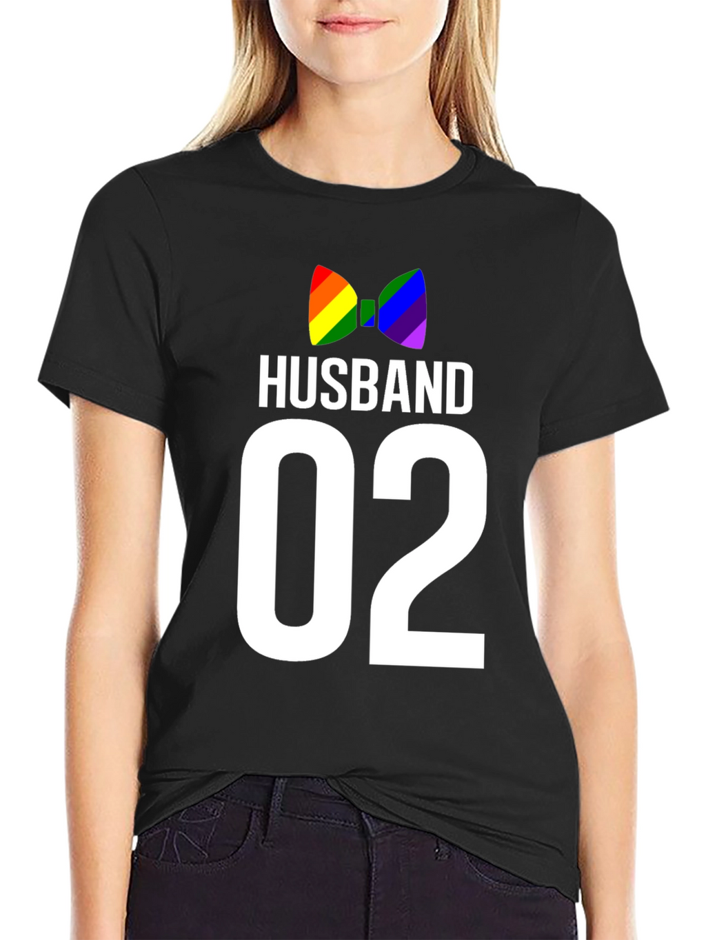 Husband 02 LGBT Pride Bow Tie Graphic Tee