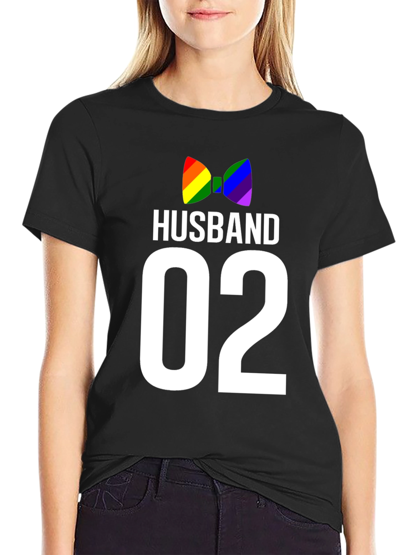 Husband 02 LGBT Pride Bow Tie Graphic Tee