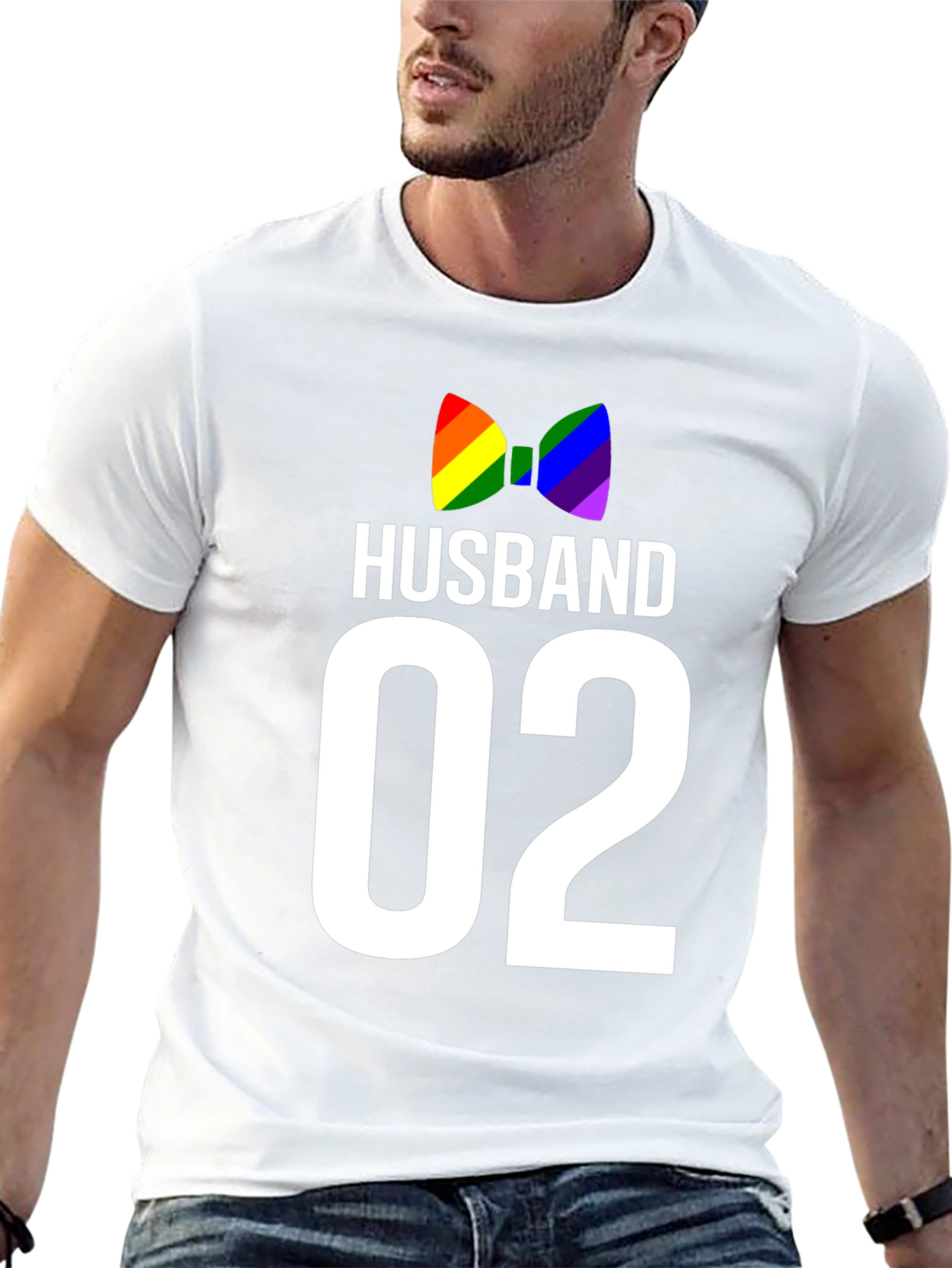 Husband 02 LGBT Pride Bow Tie Graphic Tee