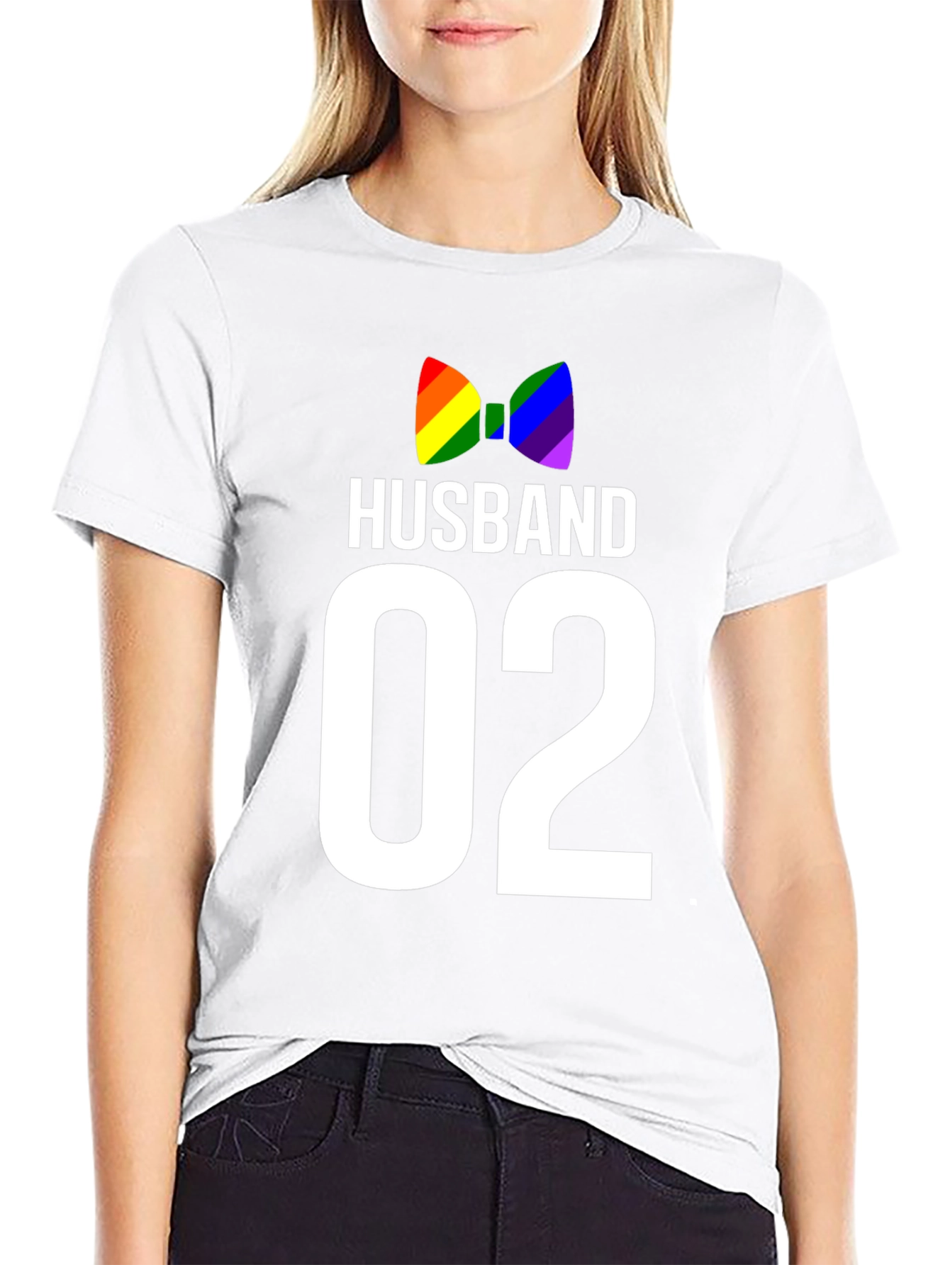 Husband 02 LGBT Pride Bow Tie Graphic Tee