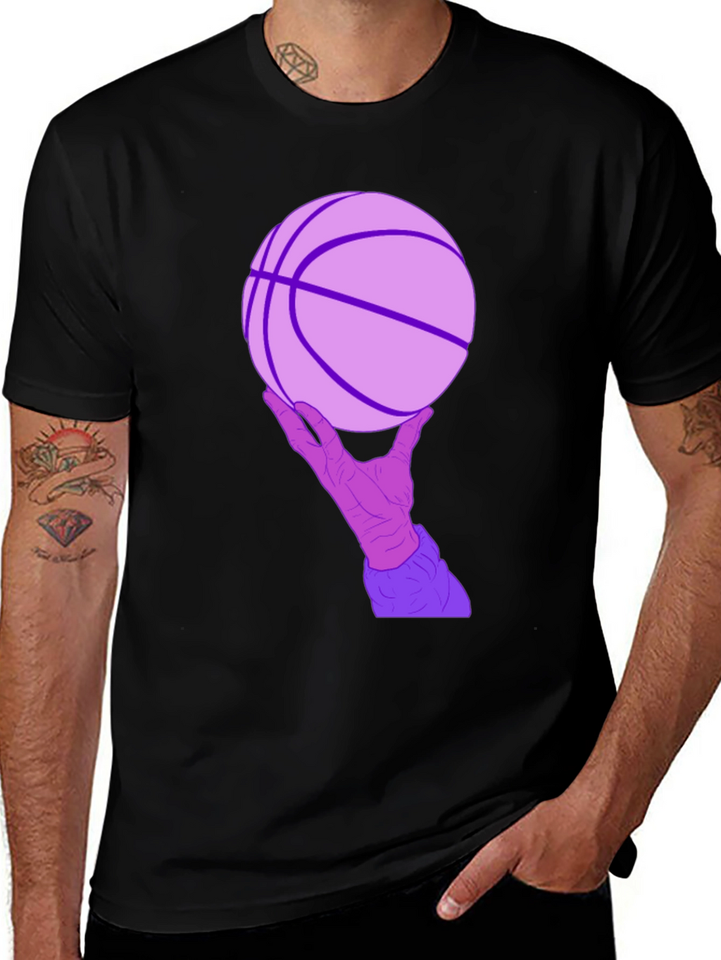 Basketball Hand T-Shirt - Unique Graphic Tee