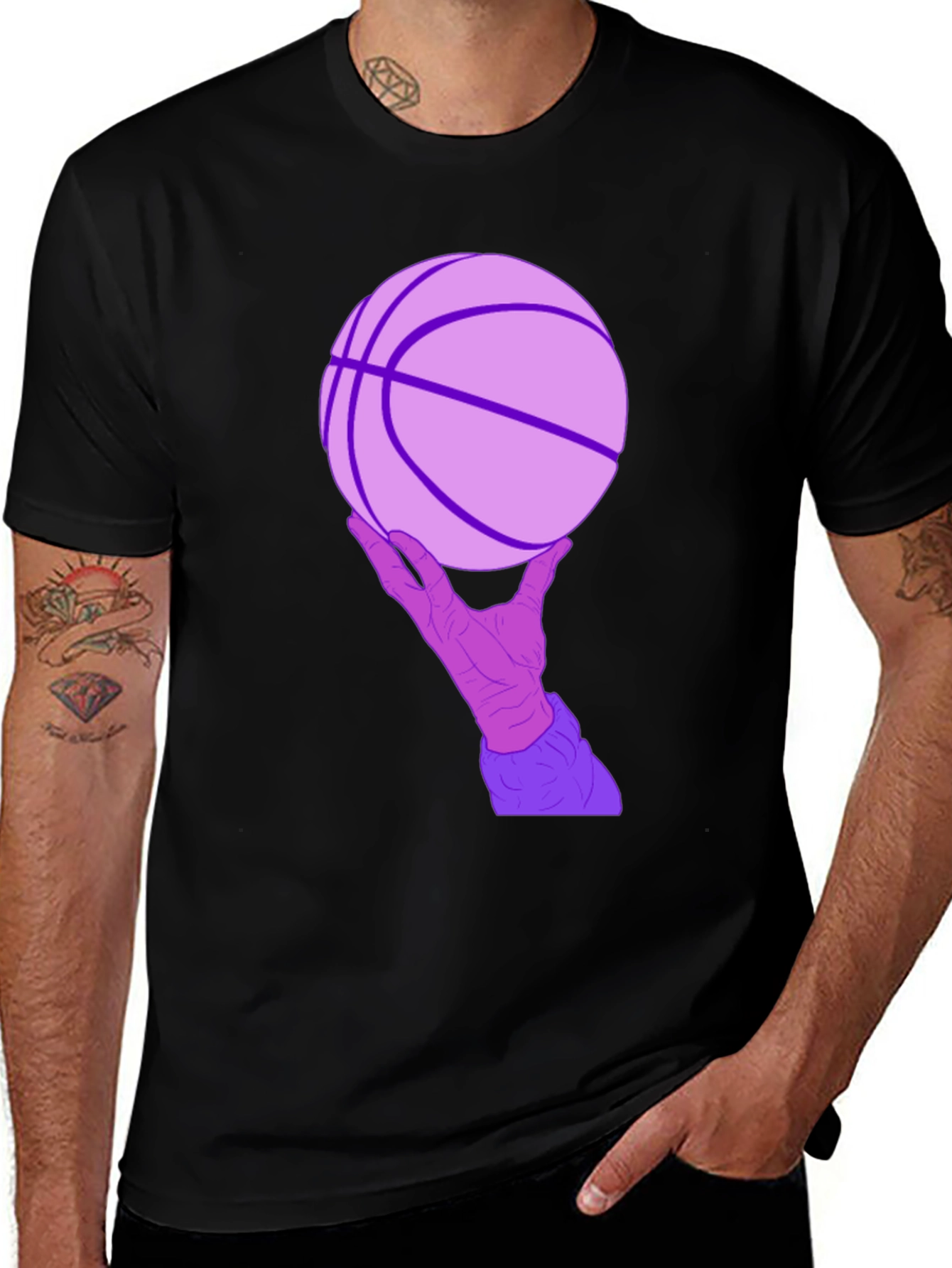 Basketball Hand T-Shirt - Unique Graphic Tee