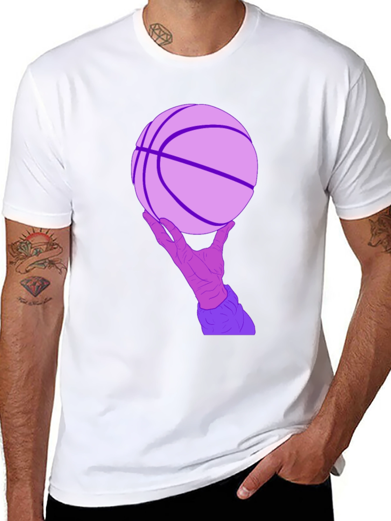 Basketball Hand T-Shirt - Unique Graphic Tee