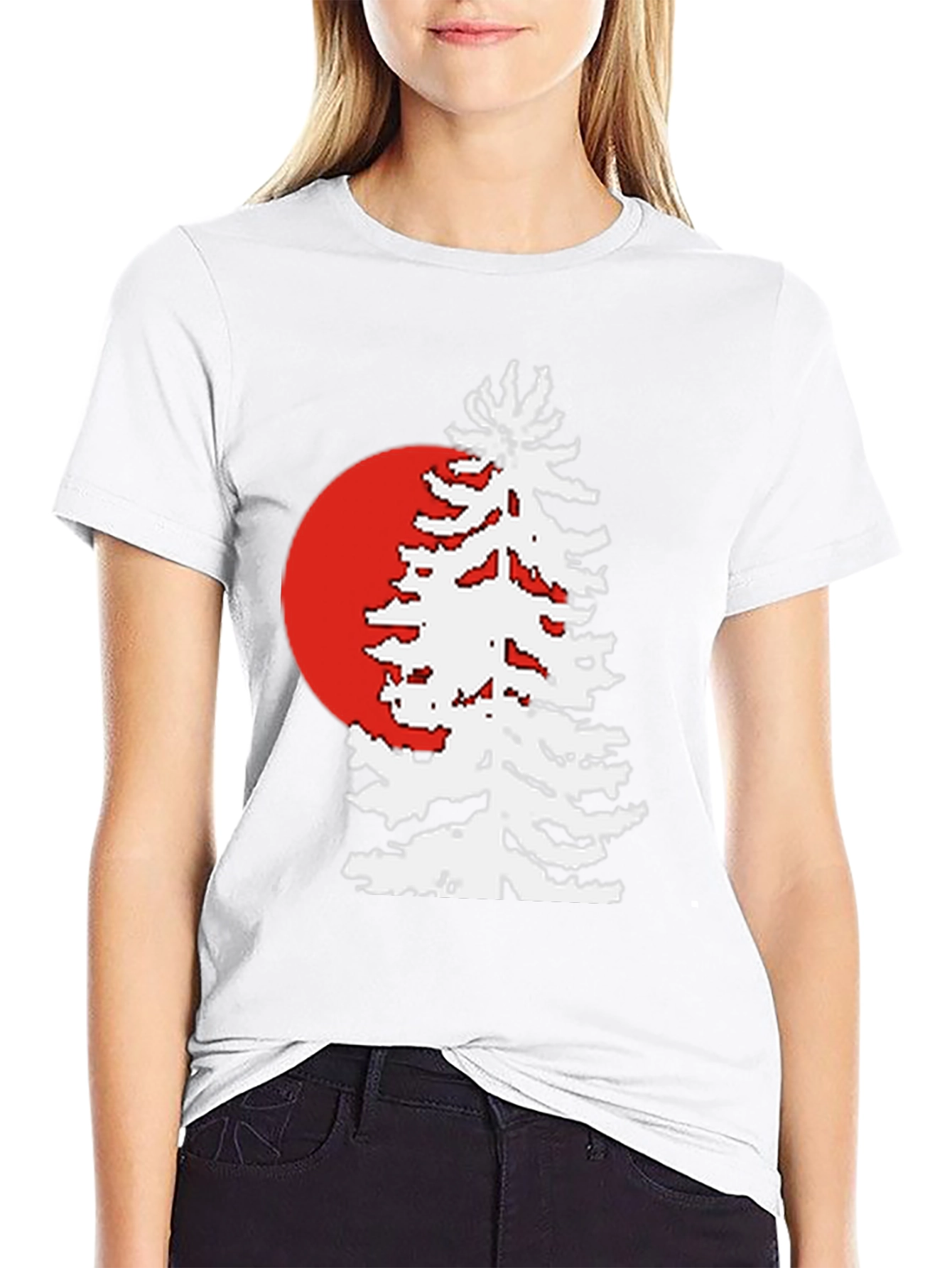 Retro Sunset Pine Tree Graphic Tee