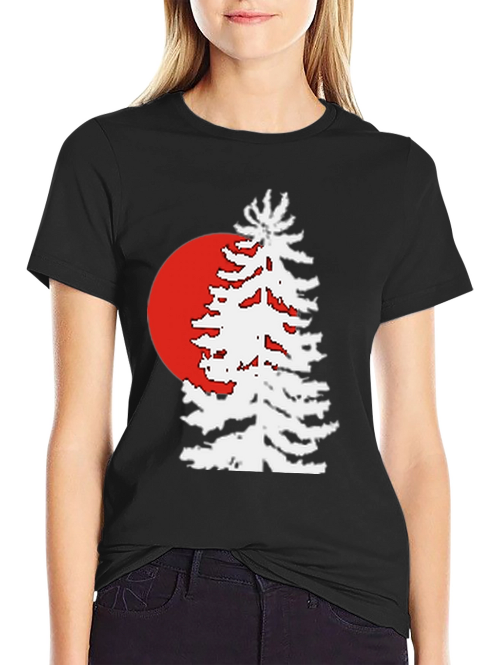 Retro Sunset Pine Tree Graphic Tee