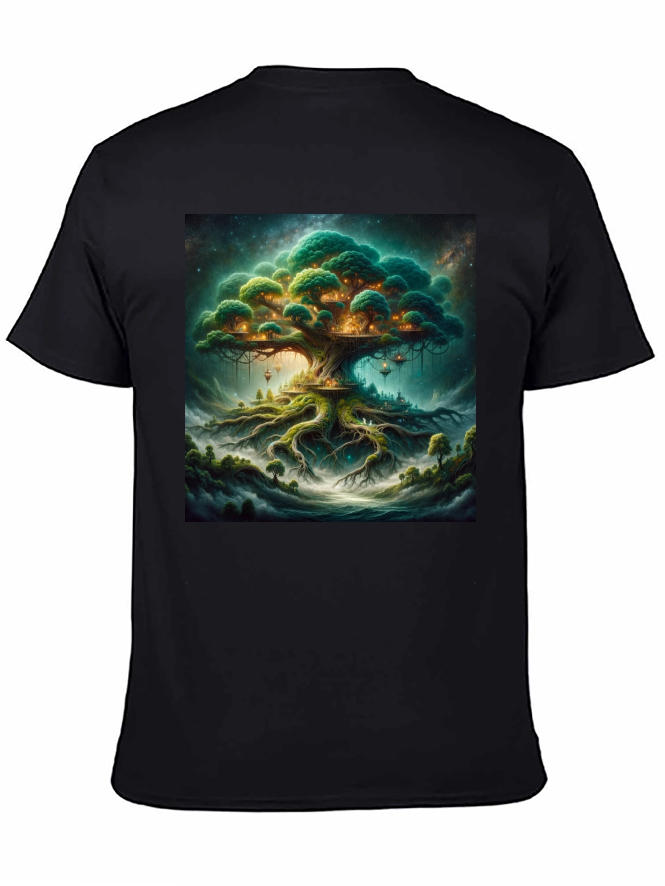Enchanted Treehouse Black T-Shirt