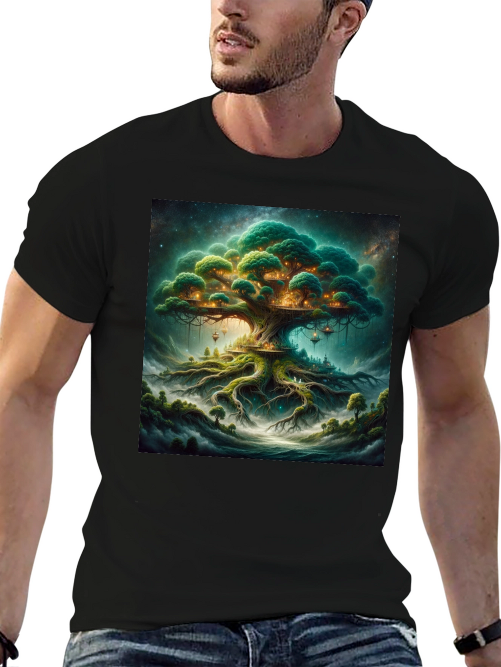 Enchanted Treehouse Black T-Shirt