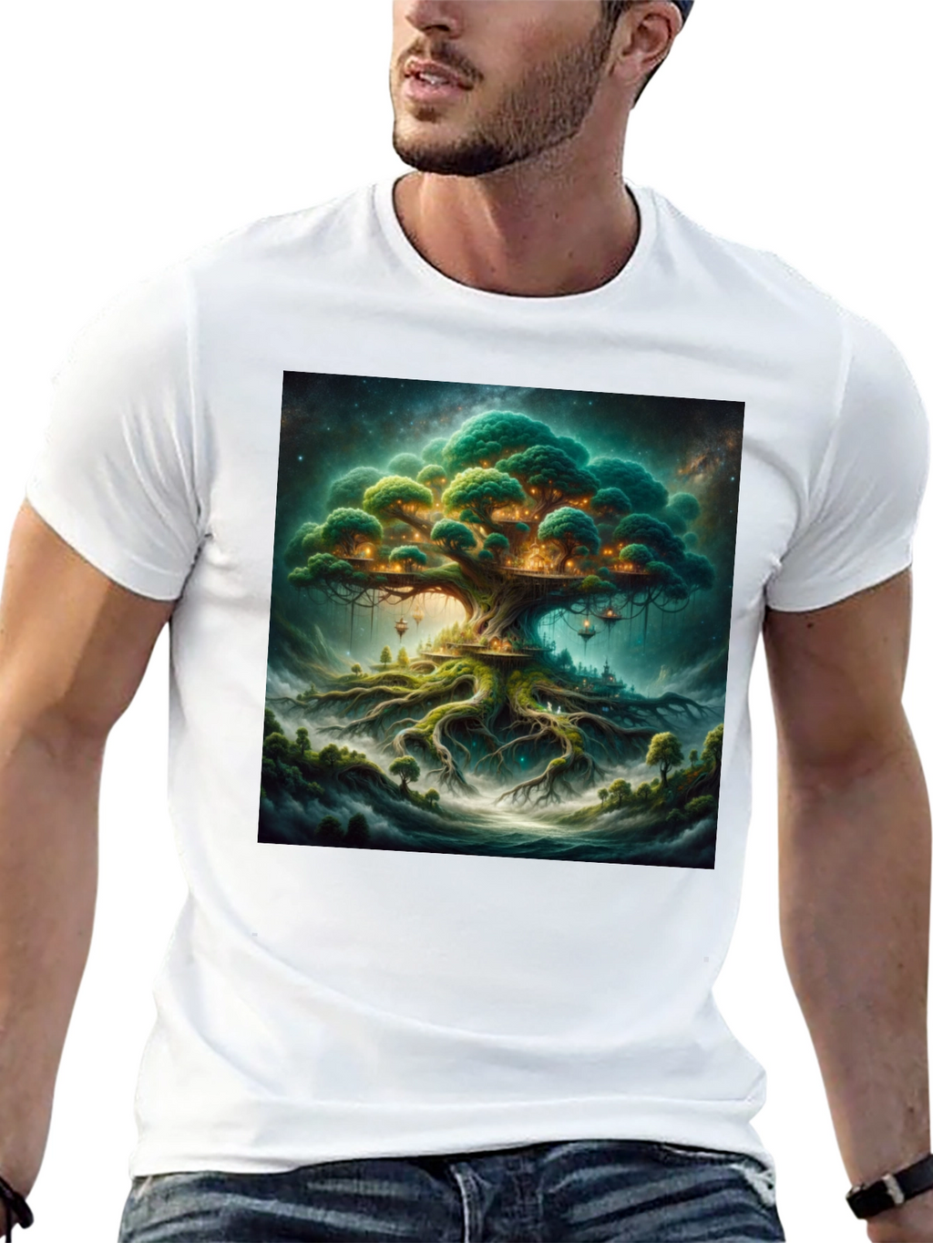 Enchanted Treehouse Black T-Shirt