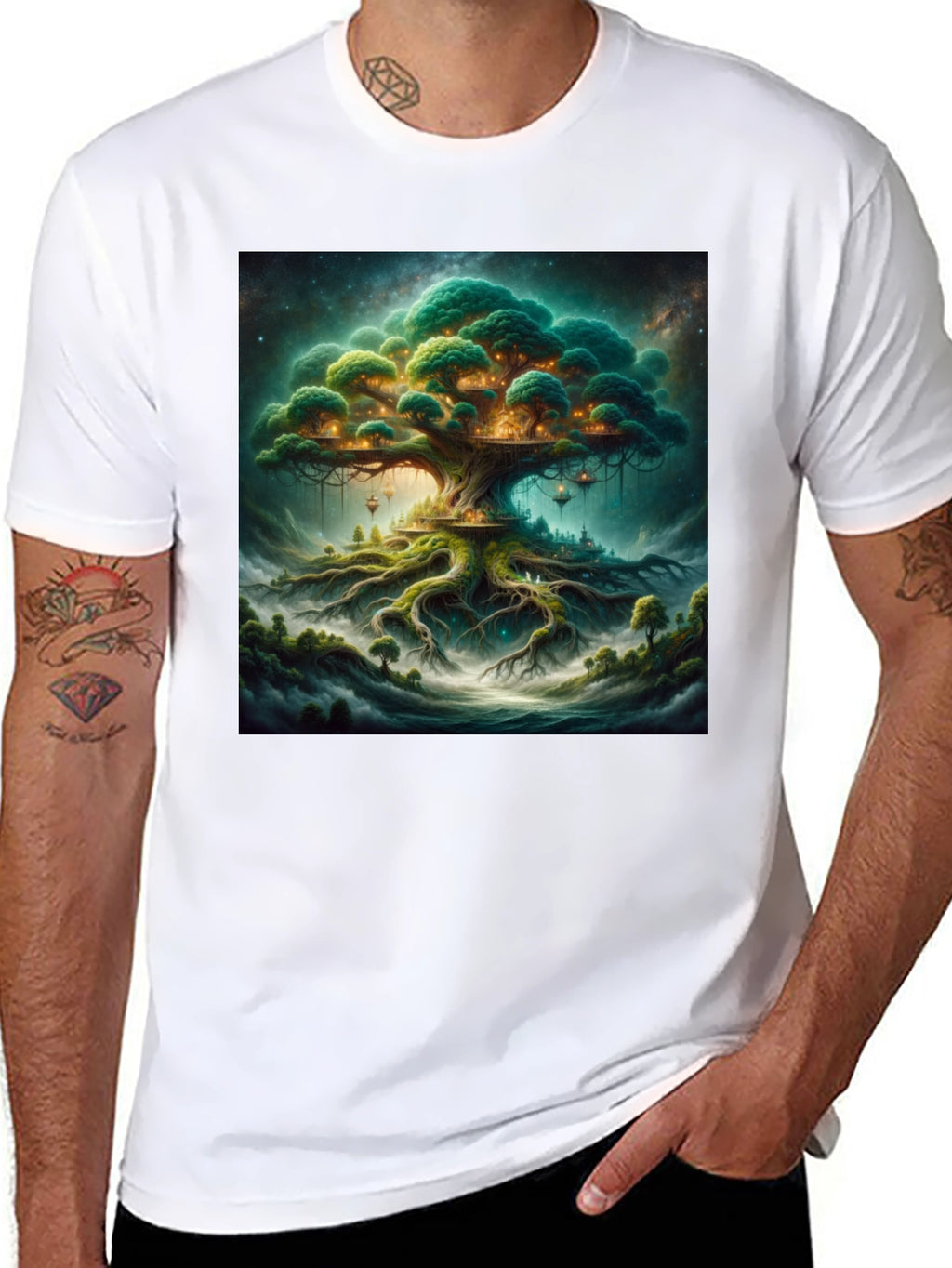 Enchanted Treehouse Black T-Shirt