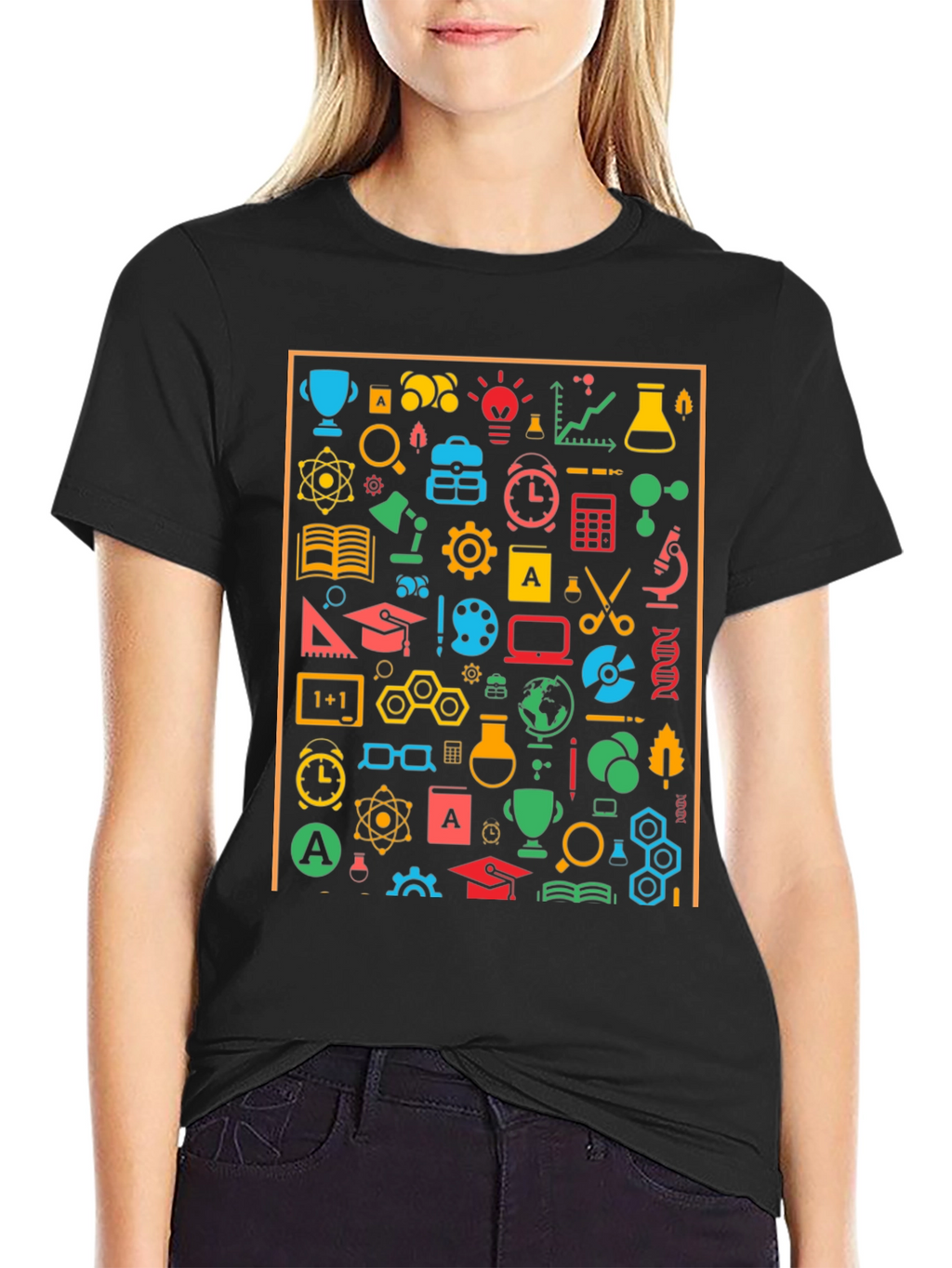 Science Icon Graphic T-Shirt - Unisex Crew Neck Tee