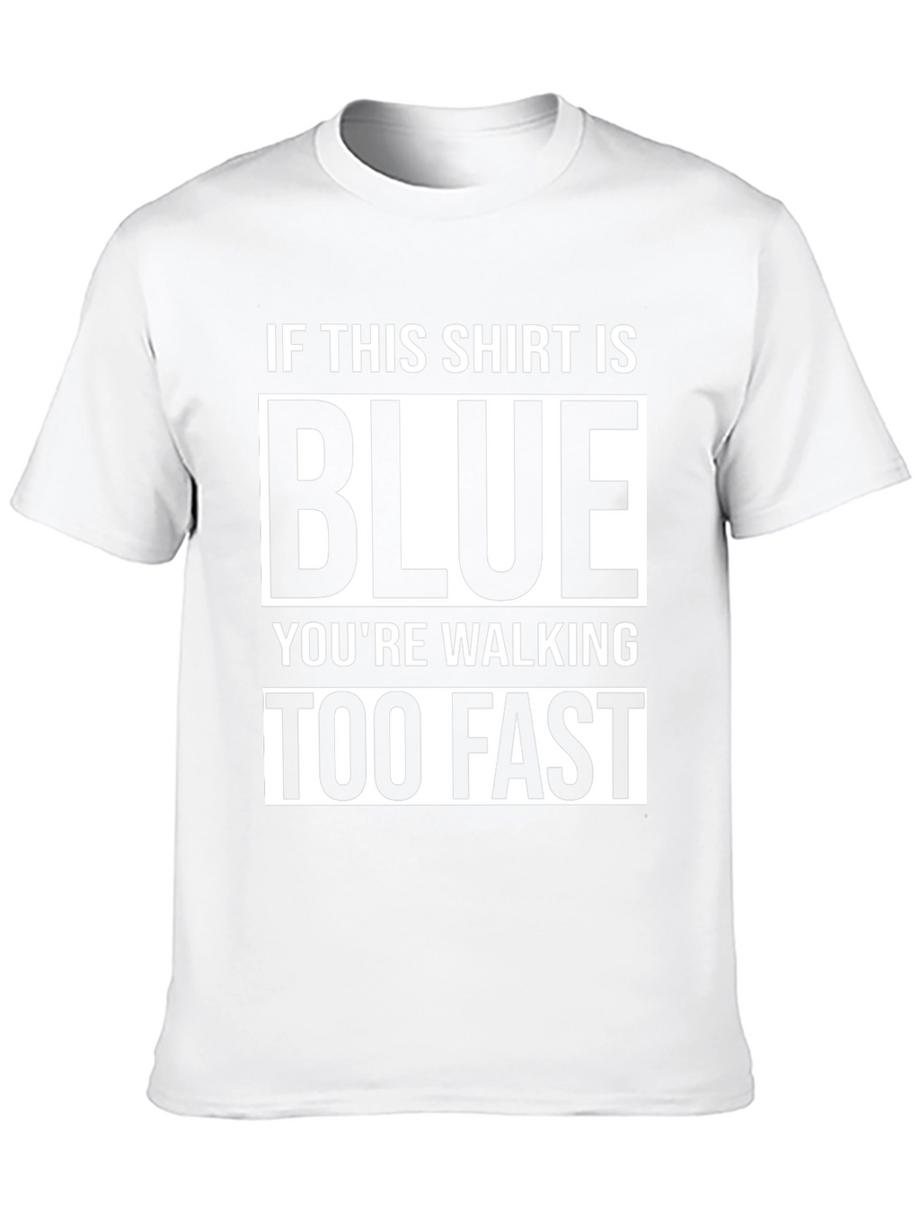 Humorous Blue Walking Speed Black T-Shirt