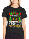 Christmas Hairdresser T-Shirt - Perfect Match Holiday Tee