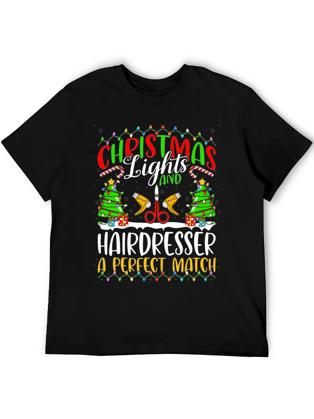 Christmas Hairdresser T-Shirt - Perfect Match Holiday Tee
