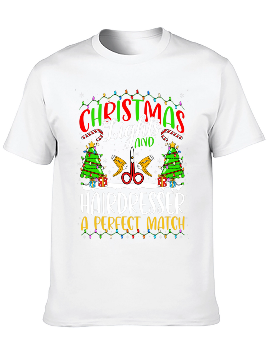 Christmas Hairdresser T-Shirt - Perfect Match Holiday Tee