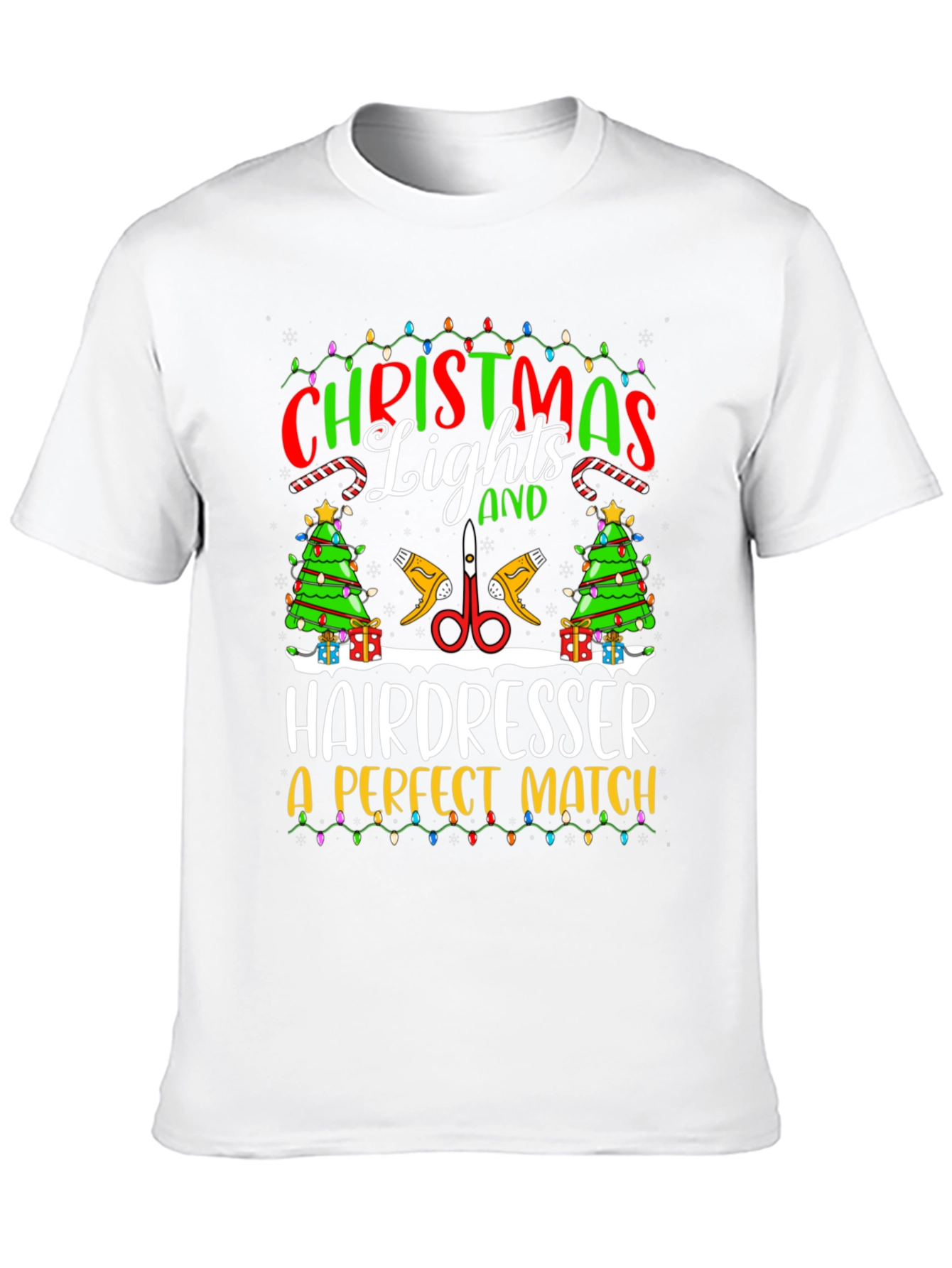 Christmas Hairdresser T-Shirt - Perfect Match Holiday Tee
