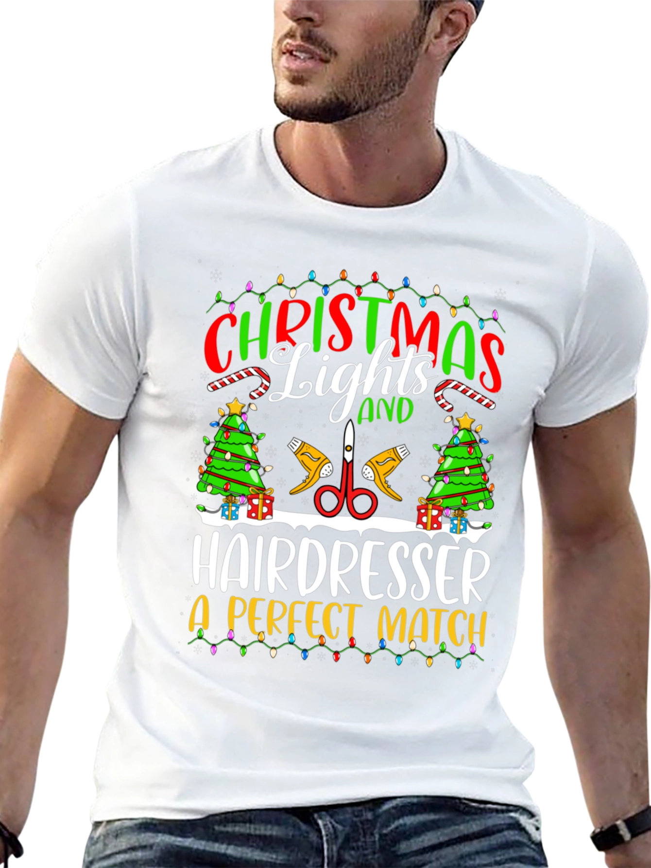 Christmas Hairdresser T-Shirt - Perfect Match Holiday Tee