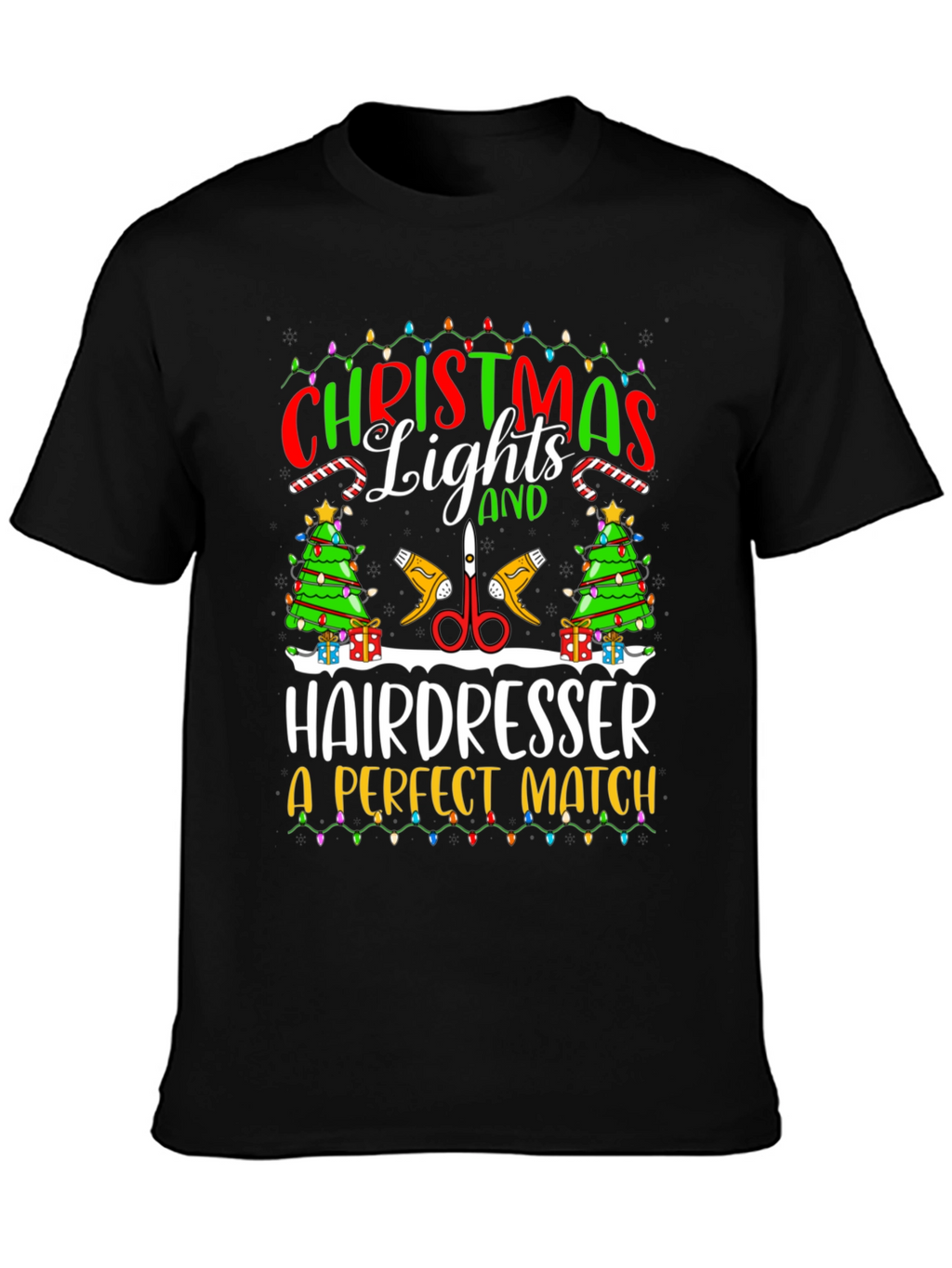 Christmas Hairdresser T-Shirt - Perfect Match Holiday Tee