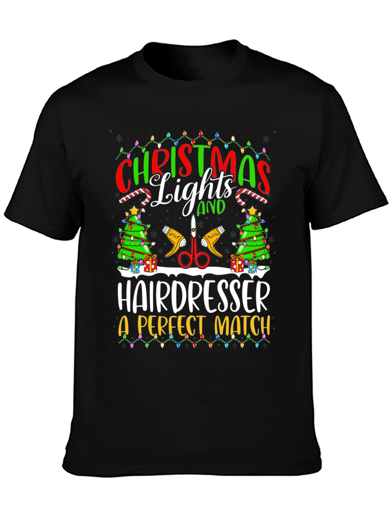 Christmas Hairdresser T-Shirt - Perfect Match Holiday Tee