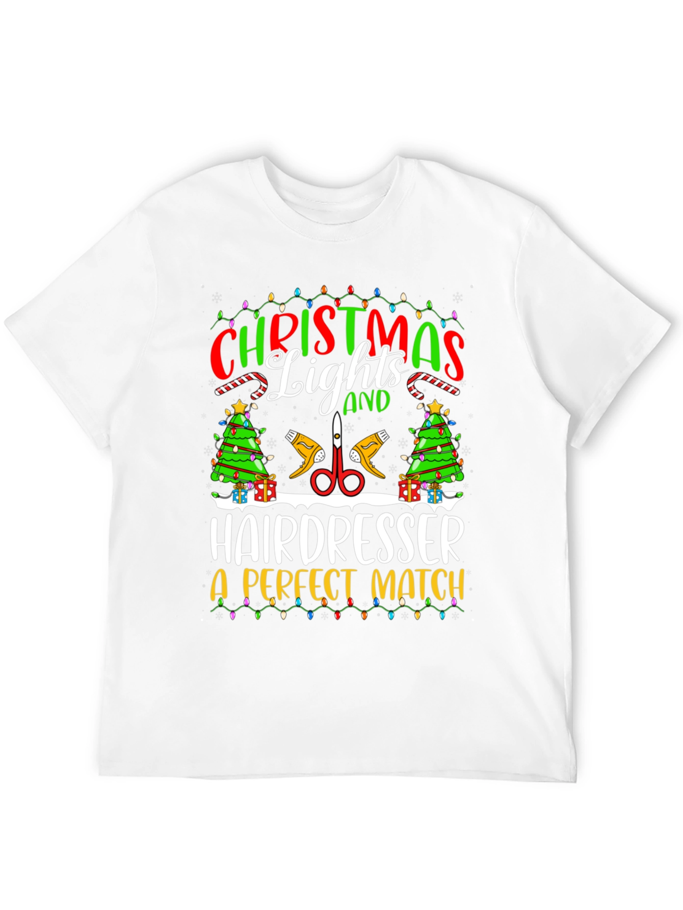 Christmas Hairdresser T-Shirt - Perfect Match Holiday Tee